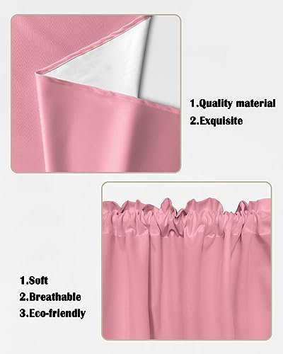Pink Swag Valances for Kitchen Windows 36x56 In
