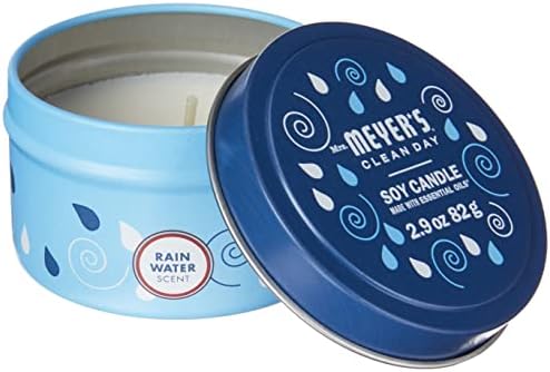 Mrs Meyers Rain Water Tin Candle 29 Oz