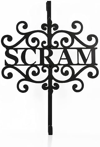 National Tree Company Scram Metal Wreath Hanger Black 16 Inches