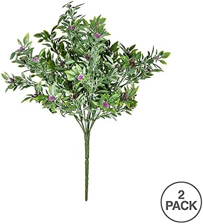 Vickerman Artificial Purple Wildflower Bush 135 Inch 2 Pack