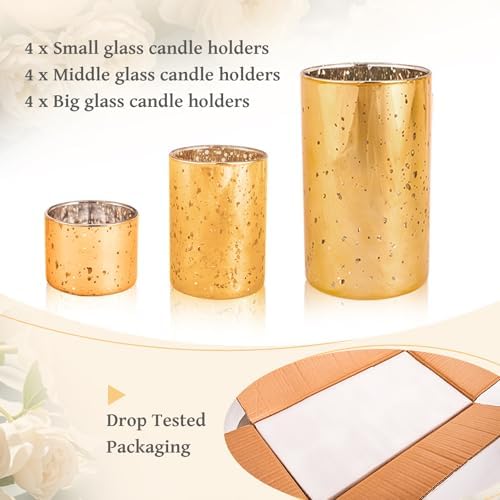 CHILL RECIPE Gold Cylinder Vase Set 12Pcs Bulk
