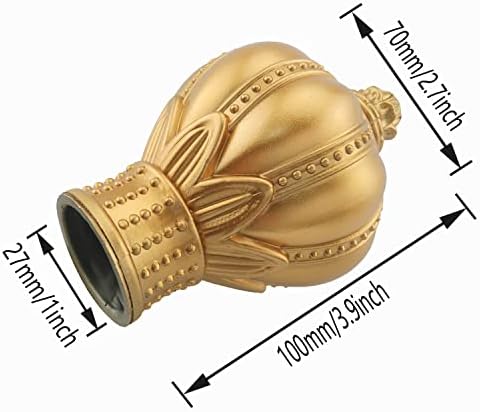 2PCS Plastic Curtain Rod Finials for 26-28mm Rods