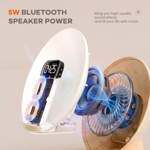 COLSUR Sunrise Alarm Clock with Bluetooth Speaker and Wireless Charging