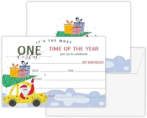ISOVF Christmas Birthday Invitations with Envelopes