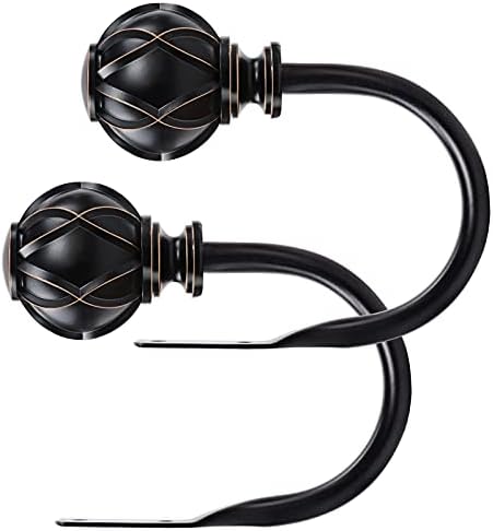 KAMANINA Decorative Curtain Holdbacks Black 2 Pack
