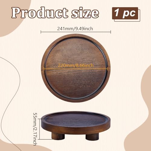 95 Inch Acacia Wood Round Display Stand