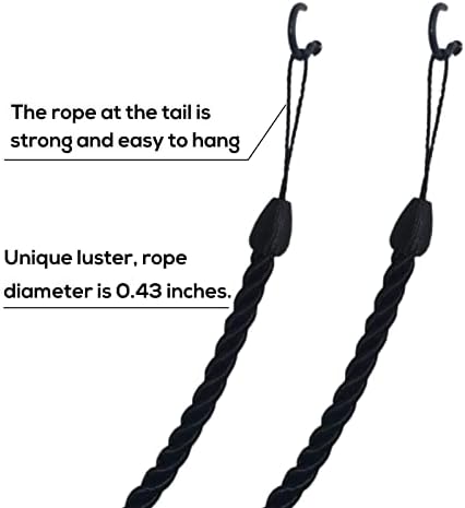 Curtain Tiebacks Ropes 4 Pack Metal Hooks Indoor Outdoor Use