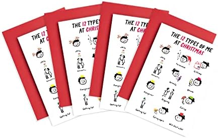 Huxters 12 Days of Christmas Funny Cards - Pack of 8