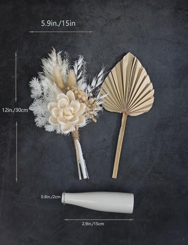 Xins Convey Dried Flowers Bouquet with Vase