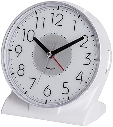 EASIBEST Silent Analog Alarm Clock with LED Light