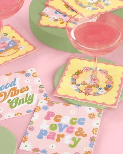 XO Fetti Groovy Napkins 3-Ply 24 Pack
