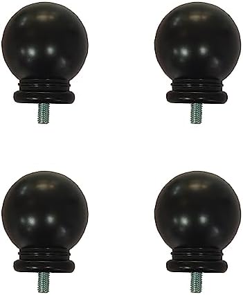 4 Pcs Plastic Curtain Rod Finials with M5 Thread 1