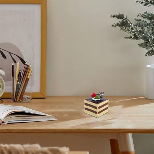 BESTOYARD Artificial Square Cream Fruit Cake Model