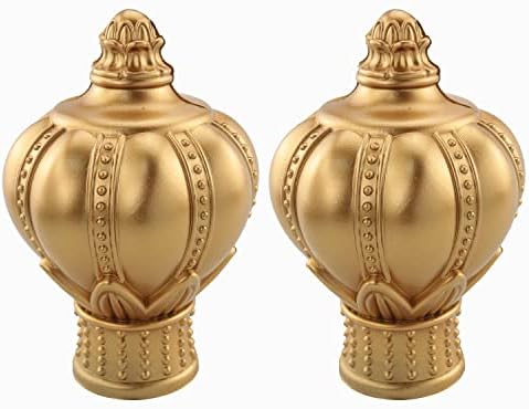 2PCS Plastic Curtain Rod Finials for 26-28mm Rods
