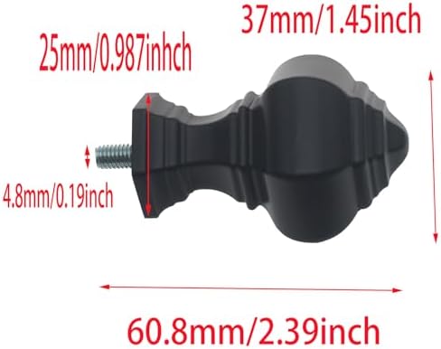 2 Pcs End Cap Finials for Curtain Rods 916 Inch