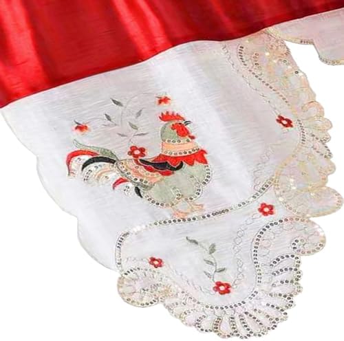 Beatrice Home 3pc Kitchen Curtain Set with Valance and Tiers