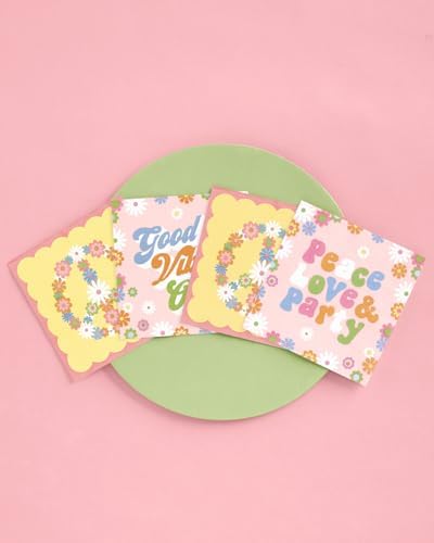 XO Fetti Groovy Napkins 3-Ply 24 Pack