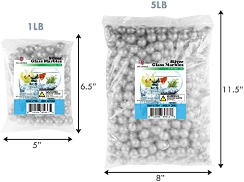 Galashield Silver Marbles 1lb - 80pcs Vase Fillers