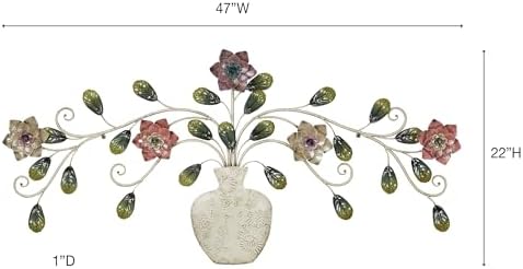 Touch of Class Aldelaid Pastel Floral Vase Wall Sculpture