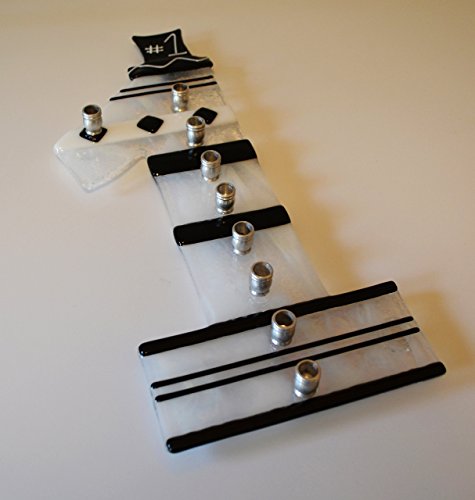 Handmade Number One Glass Menorah by YafitGlass