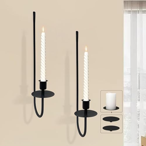 DFLU Metal Wall Candle Sconces Holder Set of 2