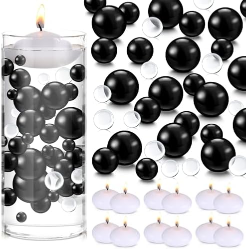 Fumete Floating Candles and Pearl Beads for Vase Decorations