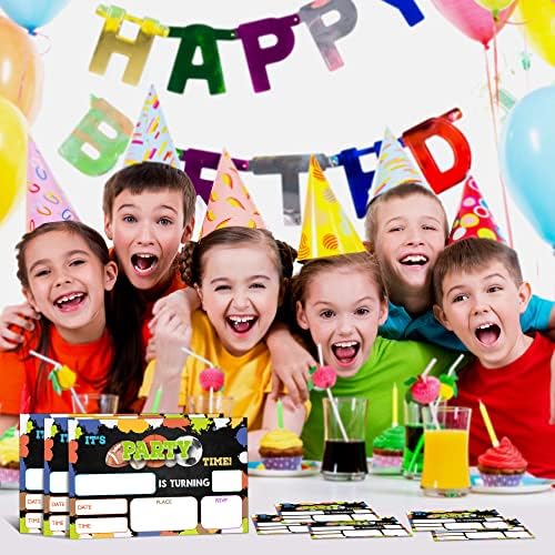 YSTEP Sports Birthday Party Invites 4x6 20-Pack with Envelopes