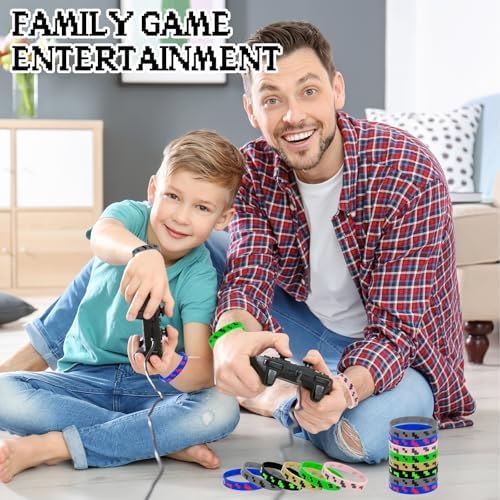 Pixel Theme Party Favors 24 PCS Silicone Bracelets