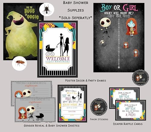Silly Goose Gifts Welcome Our Little Nightmare Baby Shower Invitations Movie Themed