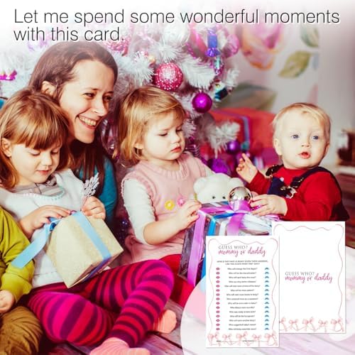 Whos Mommy or Daddy Baby Shower Game Cards