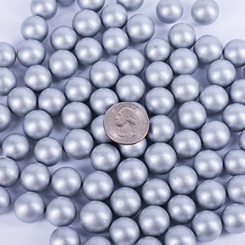 Galashield Silver Marbles 1lb - 80pcs Vase Fillers