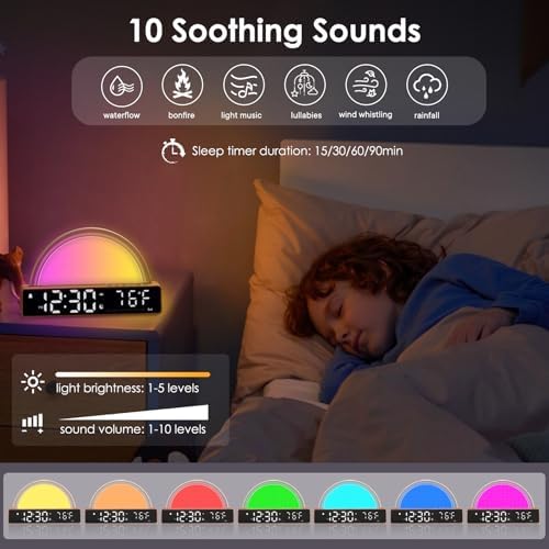APUZOM Sunrise Alarm Clock with Light and Sound