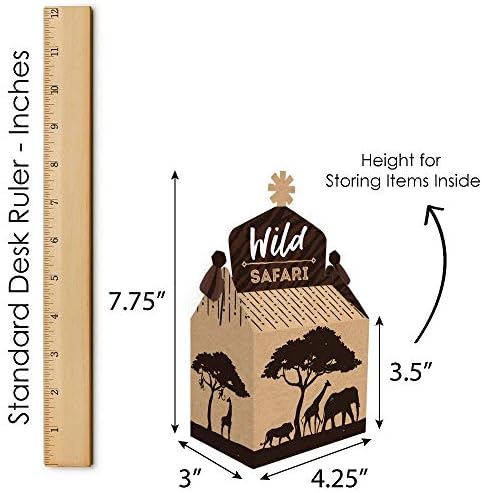 Big Dot of Happiness Wild Safari Treat Box Set of 12
