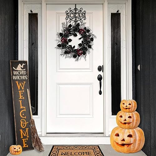 National Tree Company Scram Metal Wreath Hanger Black 16 Inches