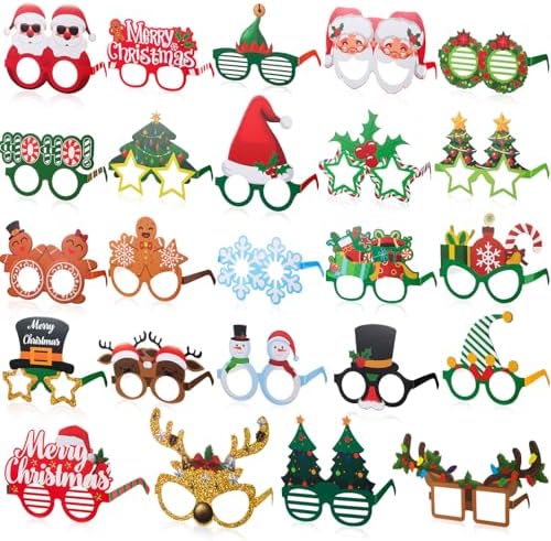 Syhood 48 Pcs Paper Christmas Glasses Bulk