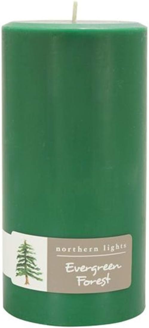 Northern Lights Candles Fragranced 3x4 Pillar Evergreen Forest