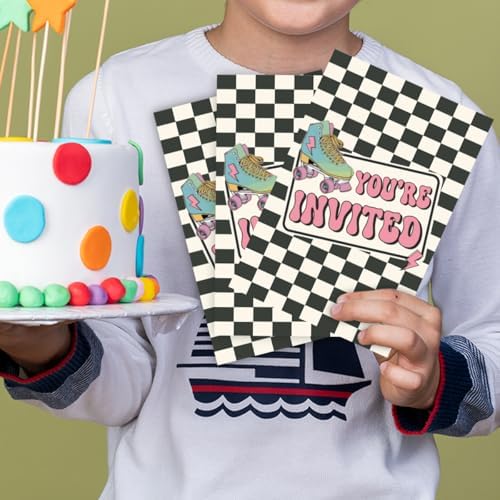 Roller Skate Birthday Invitations 30-Pack
