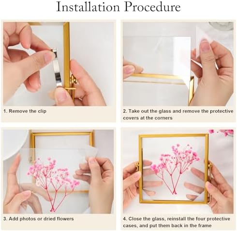 Fumwase Gold Floating Picture Frame 6x6 Inch