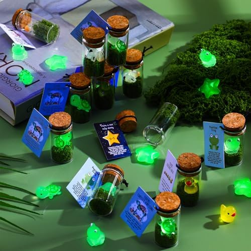 35 Sets Employee Appreciation Gift Bulk Luminous Resin Toys and Glass Bottles