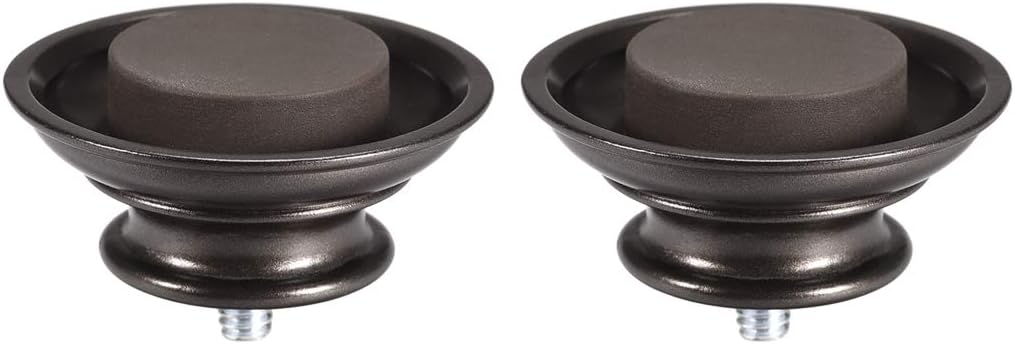 Uxcell Curtain Rod Finials 2pcs Brown 35x54mm for 19mm Rod