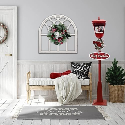 Sintosin 32 Inch White Arched Window Frame Wall Decor