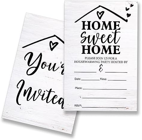 EUDOSI Housewarming Invitations Set of 20 with Envelopes