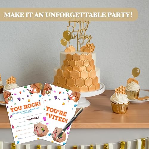Climbing Birthday Invitations With Envelopes 20 Pack