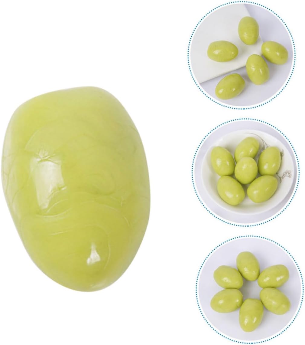 BESTOYARD 6Pcs Realistic Green Jujube Artificial Fruit Decor