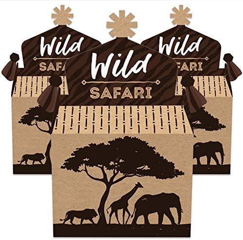 Big Dot of Happiness Wild Safari Treat Box Set of 12