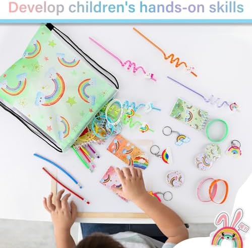 140 Pcs Rainbow Party Favors Set for Kids
