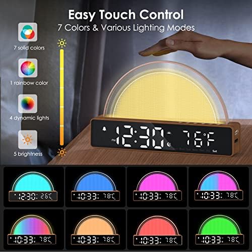 APUZOM Sunrise Alarm Clock with Light and Sound