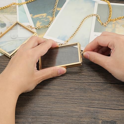JUXYES Set of 7 Brass Wall Frames for Pressed Flowers