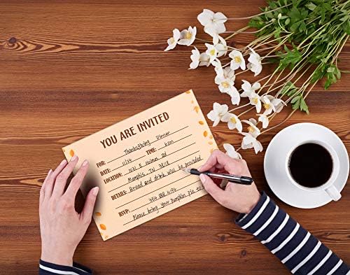 SICOHOME Thanksgiving Invitations Set 12pcs 5x7 with Envelopes