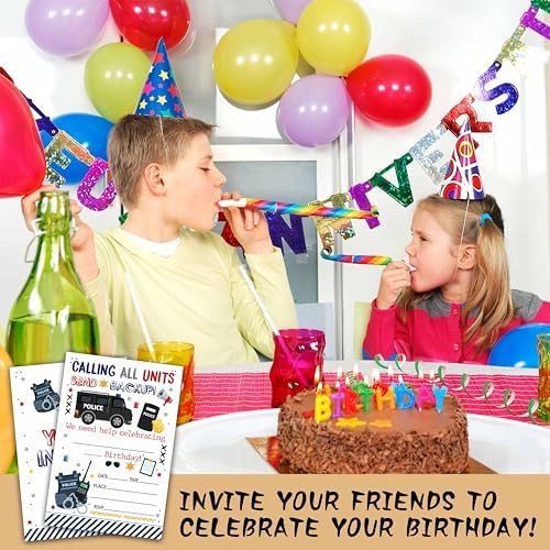 Valucise Police Birthday Invitations For Boys